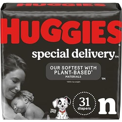 Huggies Special Delivery Hypoallergenic Baby Diapers Size Newborn (up to 10 lbs), 31 Ct, Fragrance Free, Safe for Sensitive Skin