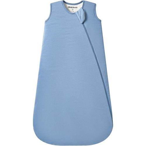 1.0 Tog Baby Sleep Sack, Wearable Blanket for Infants & Toddlers, Bamboo Rayon, 2-Way Zipper, Sleeping Bag for Newborn Babies, Lightweight for Spring & Autumn,Blue,S