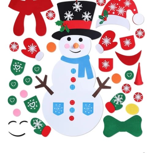 Amazon.com: Max Fun DIY Felt Snowman Games Set with58Pcs Crafts Kit Wall Hanging Xmas Gifts for Christmas Winter Holiday Party Decorations (Snowman) : Toys & Games