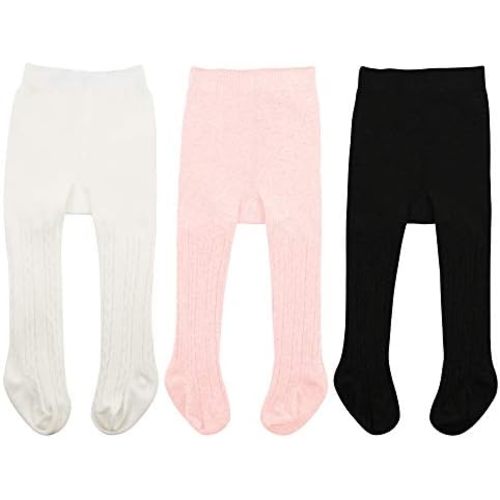 Zando Soft Cable Knit Toddler Tights - Seamless Cotton Leggings for Newborn Infant Baby Girl Stockings for Spring Outfit