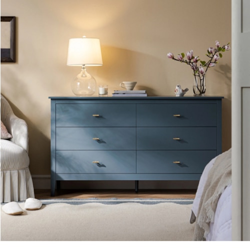Oakham 6-Drawer Dresser, Stormy Blue