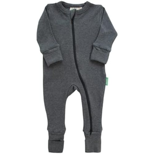 PARADE Organic Snuggle Soft Melange '2-Way' Zipper Romper