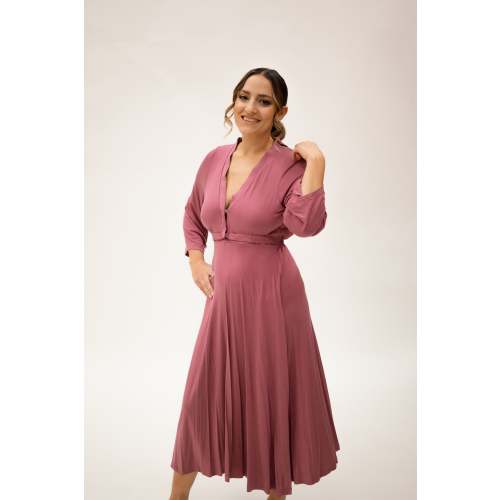 Lila Labor & Postpartum Gown in Dusty Rose