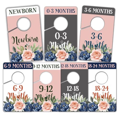 Baby Closet Size Dividers, Clothing Age Organizers for Nursery Organization, Newborn Essentials