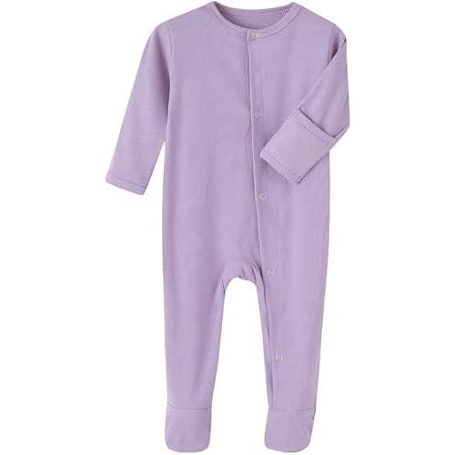 One-Piece Magnetic Button Jumpsuits Long Sleeved Warm Cotton Bodysuit Unisex Single-Breasted Clothing for 0-12 Months