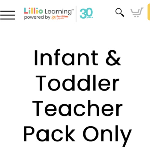 Infant & Toddler Teacher Pack Only Ages 0-3