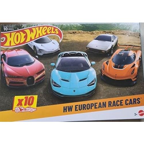 Hot Wheels 10-Pack of Toy Race Cars, Includes 1:64 Scale Corvette, Lamborghini, McLaren & Hot Wheels Originals (Amazon Exclusive)