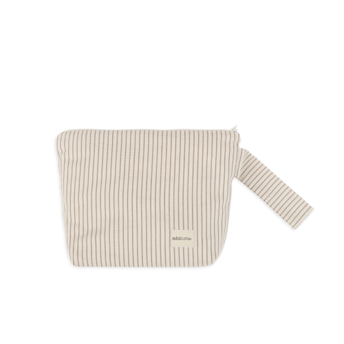 Beige Stripes Diaper Bag