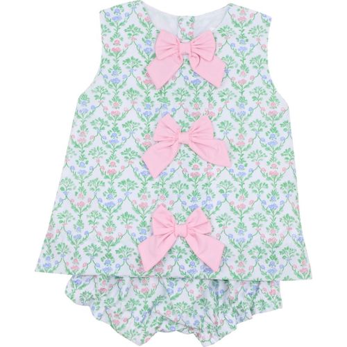 A-Line Floral Bow Diaper Set