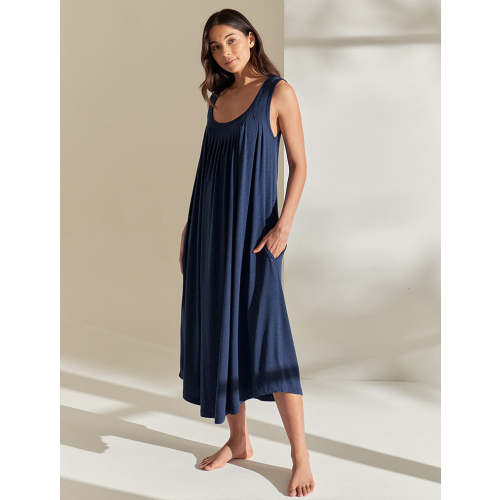 Kate Modal Soft Pleat Front Maxi Nightgown