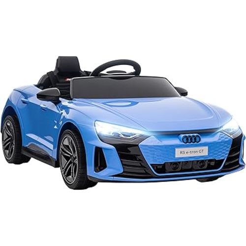 Aosom Licensed Audi RS e-tron GT 12V Ride On Car Truck for Kids, Electric Car Ride On Vehicle w/Parent Remote Control, Music, Lights, for Toddlers, Blue