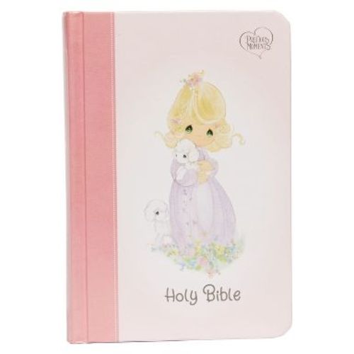 Nkjv, Precious Moments Small Hands Bible, Pink, Hardcover, Comfort Print - by Thomas Nelson