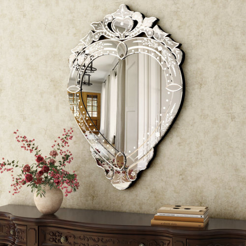 House of Hampton® Wall Mirror Venetian-Inspired Heart-Shaped | Wayfair