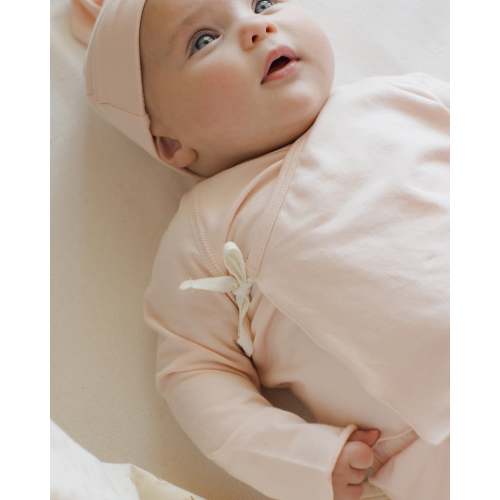 Wrap Top + Footed Pant Set Petal