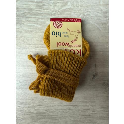Hirsch Natur Knitted Booties – Ochre | Wool & Comfort – Atelier de Wevershoek