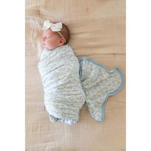 DAINTY BLUE FLORAL | SWADDLE