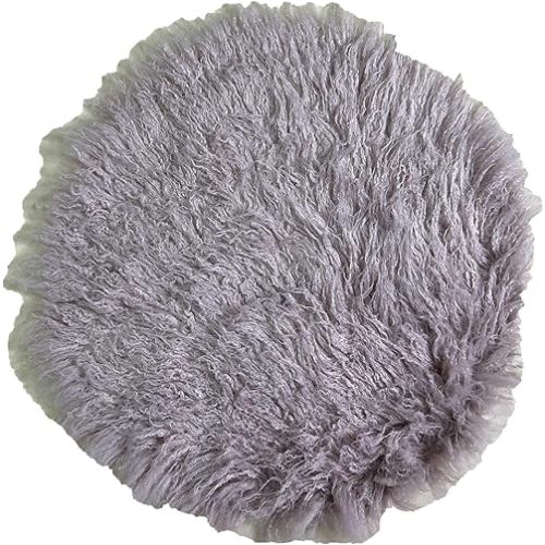 Baby Photo Props Faux Fur Round 23.6 inch Soft Baby Boy Girl Photo Blanket Studio Photo M Grey Sand