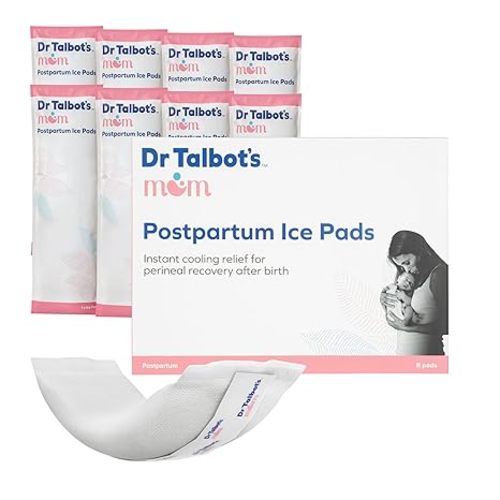 Dr. Talbot's Mom Postpartum Ice Pads for Pain Relief - 8-Pack - 2-in-1 Absorbent Postpartum Pads for Women After Birth