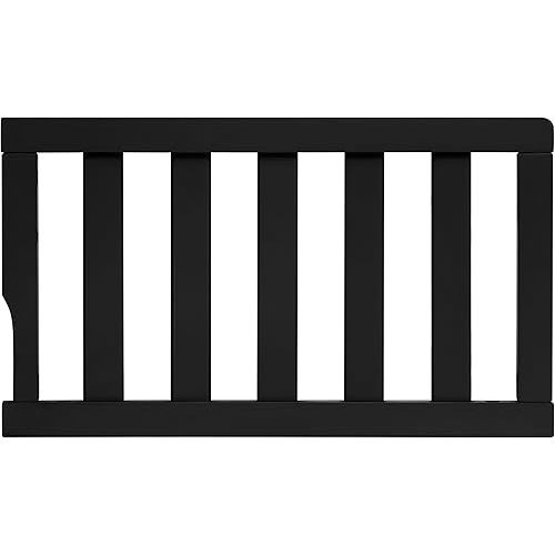 Dream On Me Convertible Crib Toddler Guard Rail in Matte Black Vintage