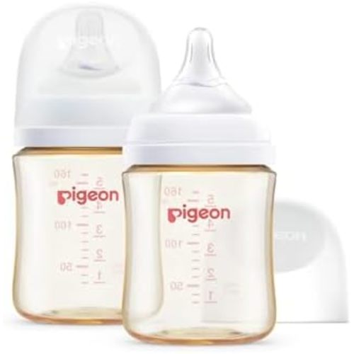 Pigeon PPSU Wide Neck Anti-Colic Nursing Baby Bottle, 5 oz, 2-Pack