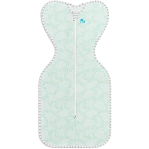 Love to Dream Organic Swaddle, Baby Sleep Sack, Swaddle Up Self-Soothing Swaddles for Newborns, Get Longer Sleep, Snug Fit Helps Calm Startle Reflex, 1.0 TOG Sleep Sack, 13-18.5lbs, Mint