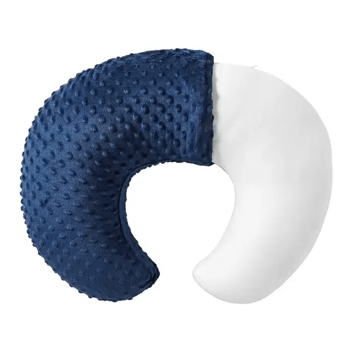 Nursing Pillow and Positioner, Breastfeeding, Bottle Feeding, Baby Sitting Support with Removable Ultra Soft Cover, Tummy Time Support for Baby Boys and Girls (Estate Blue)