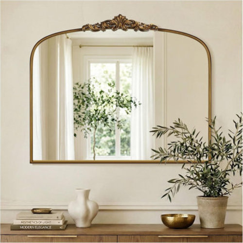 Fleur De Lis Living Vintage Gold Ornate Baroque Mirror & Reviews | Wayfair