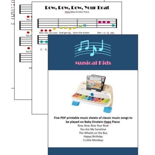 Baby Einstein Hape Piano Sheet Music (PDF) - toddler songs