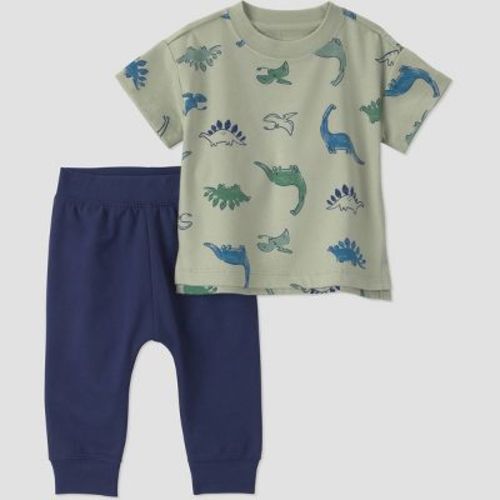 Carter's Just One You® Baby Boys' 2pc Dinosaur T-Shirt and Jogger Pants Set - Green 6M