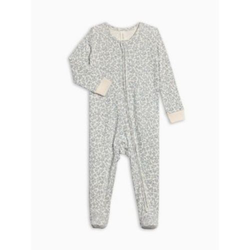 Colored Organics Peyton Zipper Sleeper - Narelle Floral / Ivory + Sea Narelle Floral / Ivory + Sea 0-3M