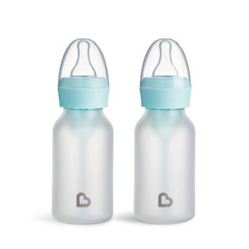 Munchkin Bond Glass Baby Bottles - Blue - 4 fl oz/2pk