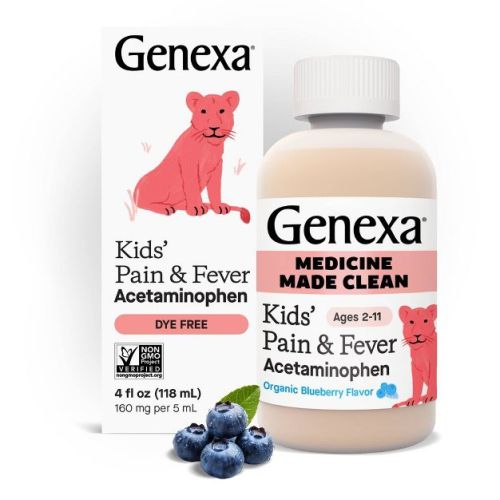 Genexa Kids' Acetaminophen Pain And Fever - Blueberry Liquid - 4 Fl Oz