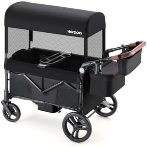 Harppa Remy Wagon Stroller for 2 Kids, 180Ibs Capacity with 2 Seater