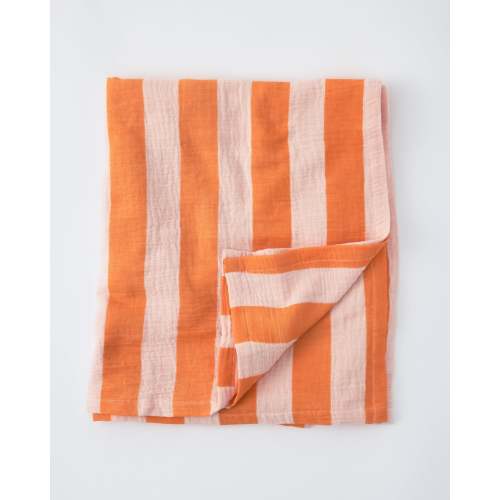 Storq Baby Organic Cotton Muslin Swaddle Blanket | Blue Waves - Storq by Kindred Bravely