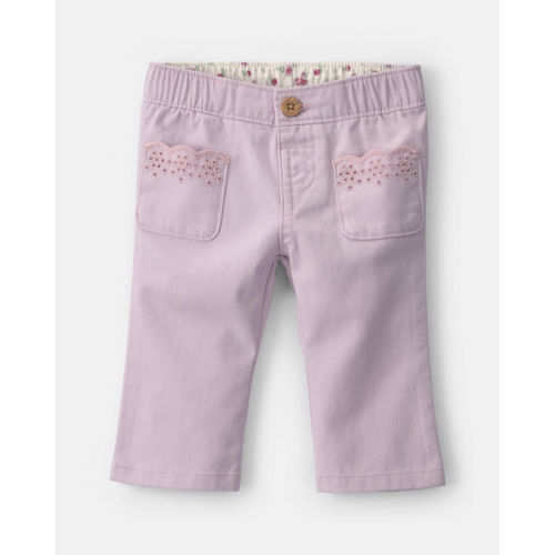 Baby Girl Straight-Leg Scalloped Pocket Pants - Purple - OshKosh B'gosh | Carter's