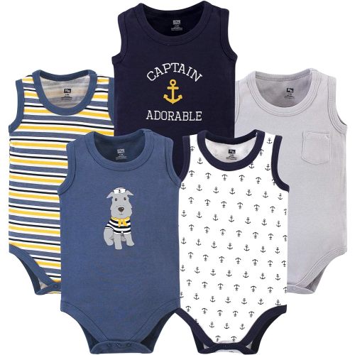 Hudson Baby Unisex Baby Cotton Sleeveless Bodysuits