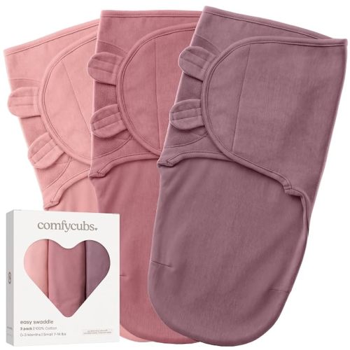 Comfy Cubs Easy Swaddle Blanket 3 Pk S Blanket Swaddle Blush Mauve Mulberry