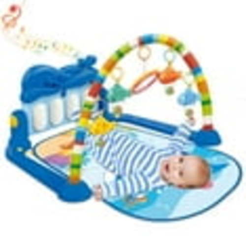 Play Mat Activity Gym for Baby, Baby Game Pad Music Pedal Piano Music Fitness Rack Crawling Mat with Hanging Toys, Lay to Sit-Up Play Mat Activity Center for Infants
