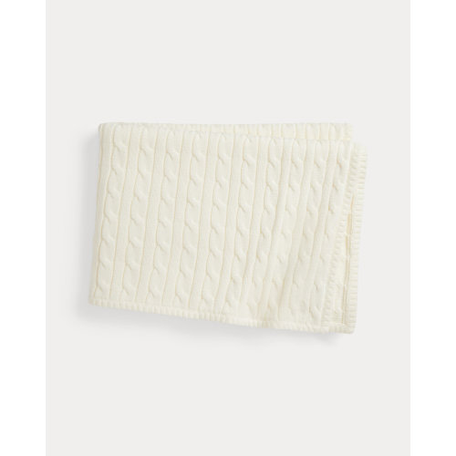 Cable-Knit Cotton Baby Blanket