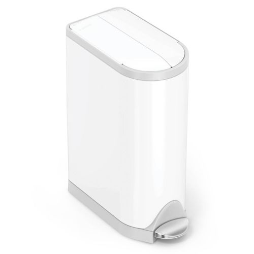 simplehuman 18L Diaper Can - White Steel