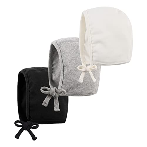 Bamery Infant Baby Bonnet 0-6 Months Newborn Boy Beanie Hat Soft Cotton Baby Girl Turbans Set Single Layer for Spring