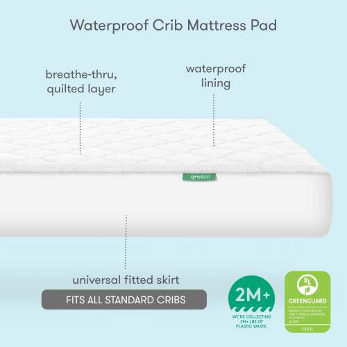 Waterproof Crib Mattress Pad - Crib 2-Pack
