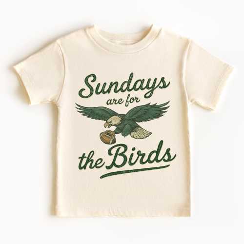 Sundays Are For The Birds Philadelphia Kids & Adults Vintage Style Distressed Game Day T-Shirt