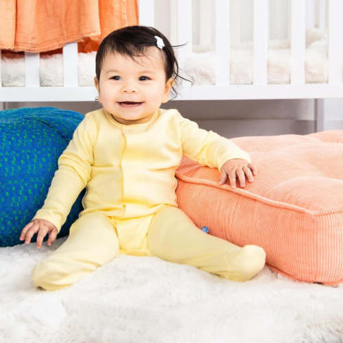 banana pudding organic cotton magnetic footie
– Simply Magnetic Me