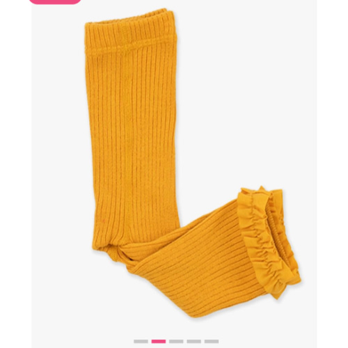 Rib Knit Footless Ruffled Tights | RuffleButts & RuggedButts