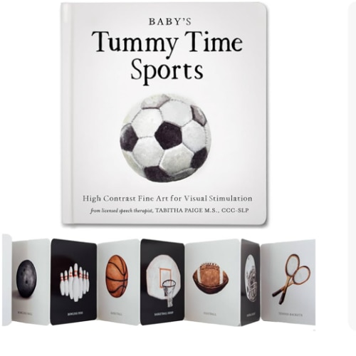 Baby's Tummy Time Sports: High-Contrast Fine Art for Visual Stimulation (Tabitha Paige Children's Book Series)