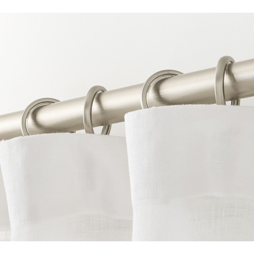 Slim Quiet-Glide Curtain Rings - Set of 10 | Pottery Barn