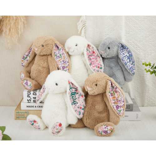 Personalized Embroidered Bunny Rabbit, Personalised Bunny Rabbit Toy,Custom Monogrammed Bunny Rabbit,Bunny Soft Plush Toy,Newborn Gift