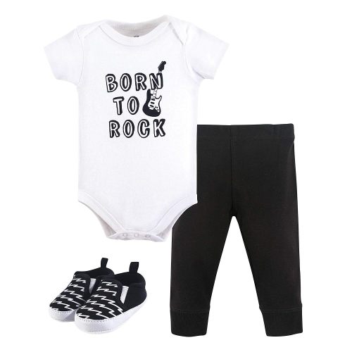 Little Treasure Unisex Baby Cotton Bodysuit, Pant and Shoe Set