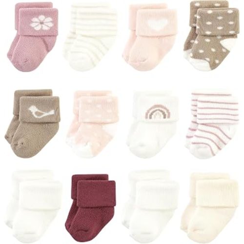 Hudson Baby Basics Unisex Baby Cozy Terry Baby Sock 12-Pack
